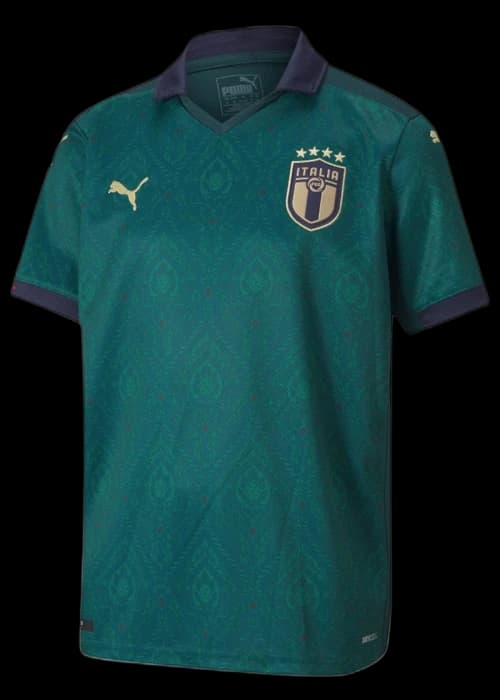 Puma UEFA Euro 2020 Italy Away Replica Kids Jersey Ponderosa Pine Peacoat
