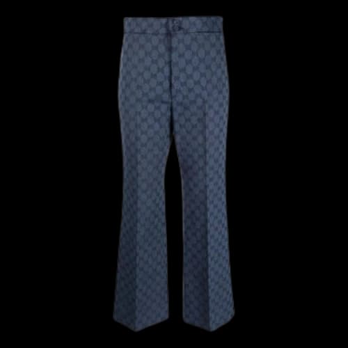 Gucci GG Linen Cotton Jacquard Pant 'Light Blue' (Women's)
