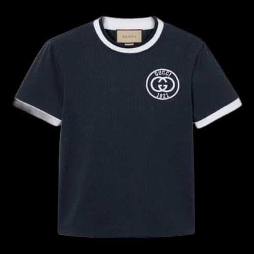 Gucci T-Shirt 'Gucci Embroidery Navy' (Women's)