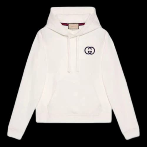 Gucci Cotton Jersey Hooded Sweatshirt 'Off White'