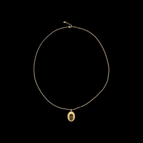 Alexander McQueen Faceted Pendant Necklace Gold