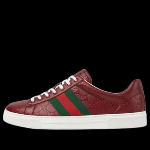 Gucci Ace Leather 'Red Monogram'