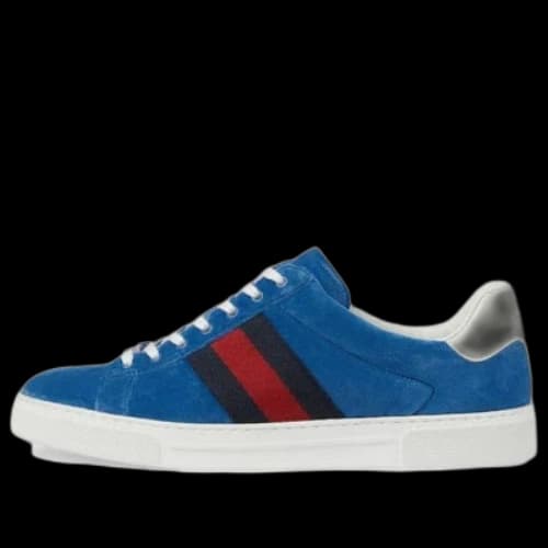 Gucci Ace Velvet Sneakers 'Blue Red'