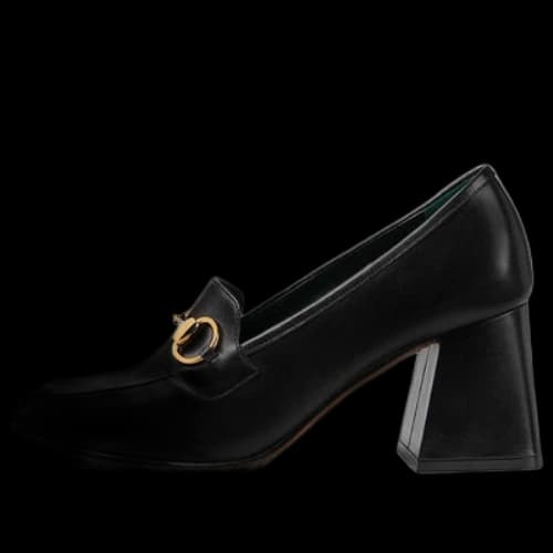 Gucci Web Accent Leather Pumps 'Black' (Women's)