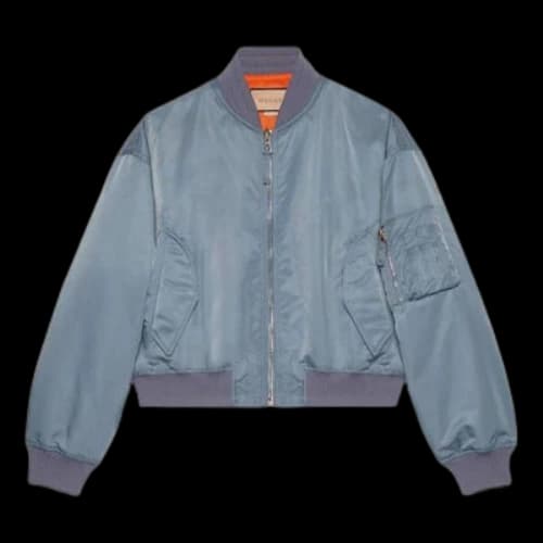 Gucci Printed Nylon Bomber Jacket 'Blue'