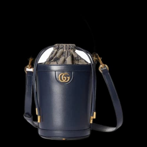 Gucci Ophidia Mini Bucket Bag 'Dark Blue Leather' (Women's)