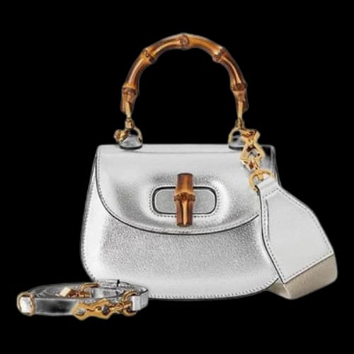 Gucci Bamboo 1947 Mini Bag 'Silver' (Women's)