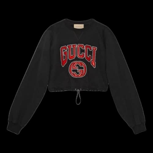 Gucci Jersey Sweatshirt With Embroidery 'Black' (Women's)