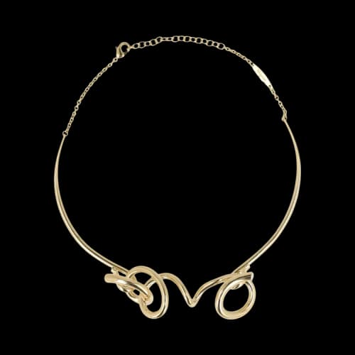 Ferragamo Sculptural Semi-Rigid Collar 'Gold'