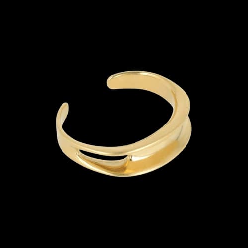 Ferragamo Asymmetrical Sculptural Bracelet 'Gold'