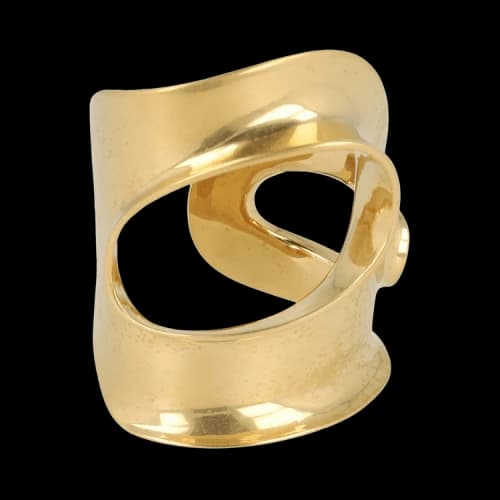 Ferragamo Medium Sculptural Cutout Cuff 'Gold'