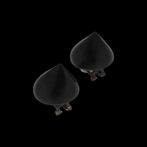 Ferragamo Medium Sculptural Clip On Earrings 'Black'