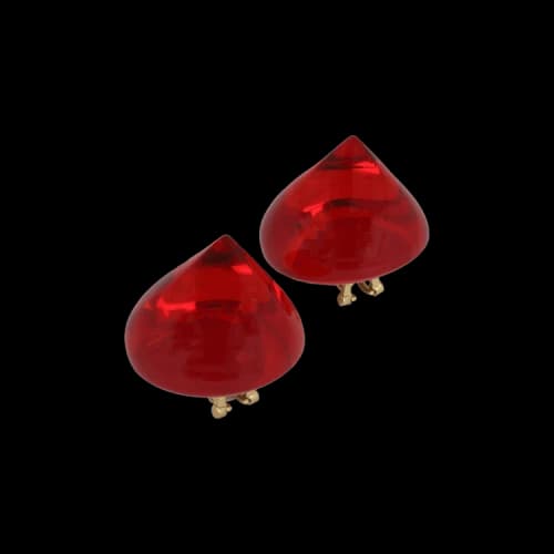 Ferragamo Large Sculptural Clip On Earrings 'Multicolor'