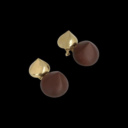 Ferragamo Sculptural Clip On Earrings 'Gold'