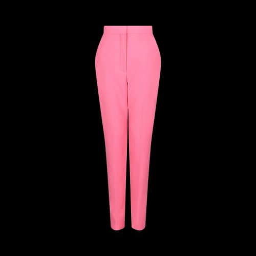 Alexander McQueen High-Waisted Cigarette Pants Pink