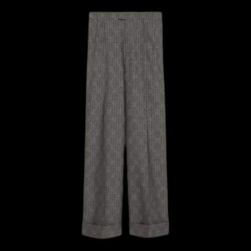 Gucci GG Chevron Wool Pants 'Grey' (Women's)