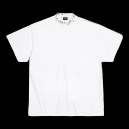 Balenciaga Pierced T-shirt Oversized 'White' (Women's)