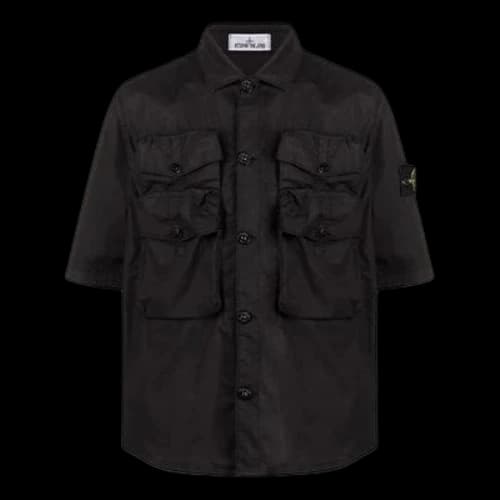 STONE ISLAND Garment Dyed Shirt 'Black'