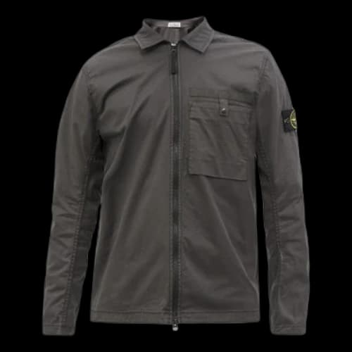 STONE ISLAND Supima Cotton Shirt Jacket 'Charcoal'