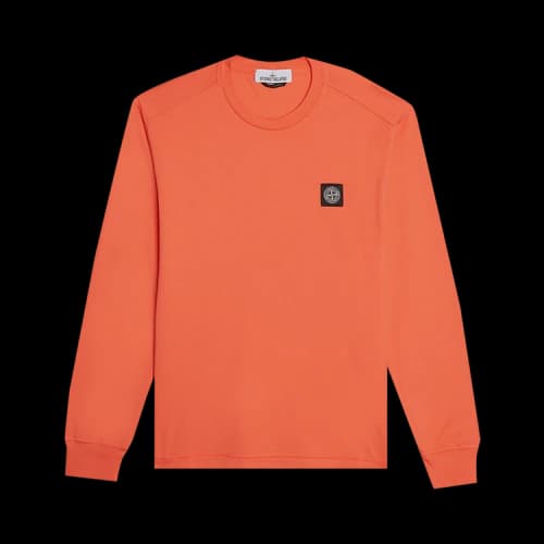 Stone Island Logo Patch Long-Sleeve T-Shirt 'Orange'