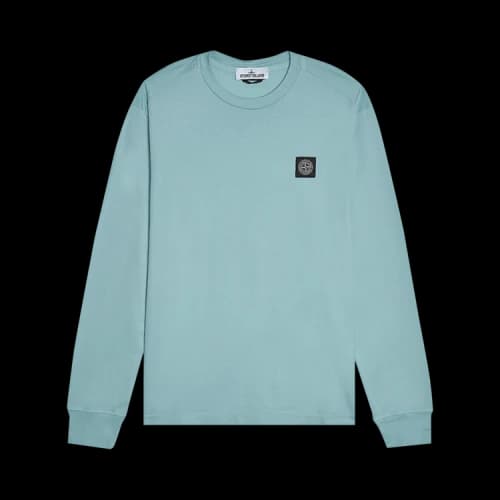 Stone Island Logo Patch Long-Sleeve T-Shirt 'Aqua'