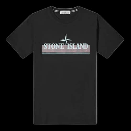 STONE ISLAND Tricromia Print T-shirt 'Black'