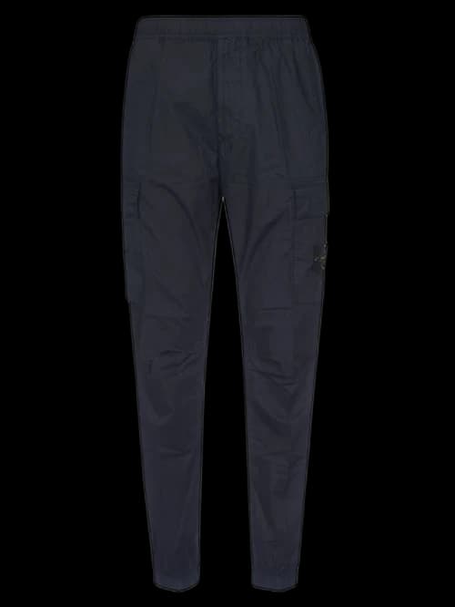 Stone Island 31303 Stretch Cotton Tela 'Paracadute' Garment Dyed Cargo Pants Navy