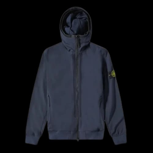 STONE ISLAND Soft Shell-R Hooded Jacket 'Navy'