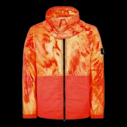 STONE ISLAND Heat Reactive Hooded Nylon Jacket 'Orange'
