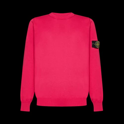 Stone Island Logo Patch Crewneck 'Fuchsia'