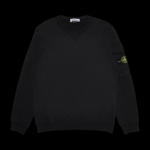 Stone Island Patch Logo Crewneck Sweatshirt 'Black'
