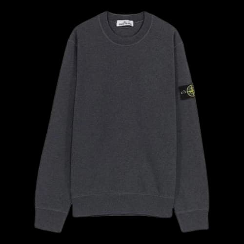 STONE ISLAND Classic Fleece Crewneck Sweatshirt 'Dark Grey'
