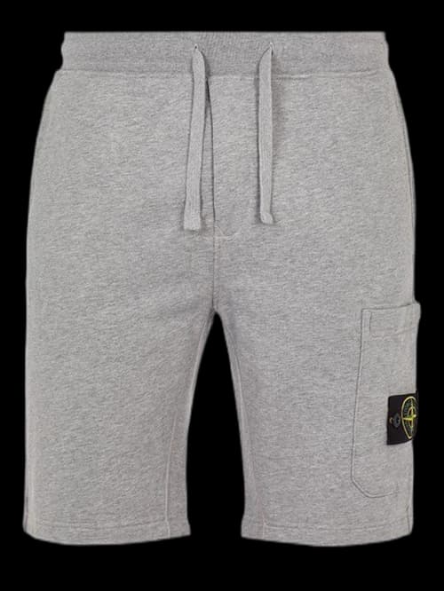 Stone Island 64651 Cotton Fleece Garment Dyed Shorts Dust