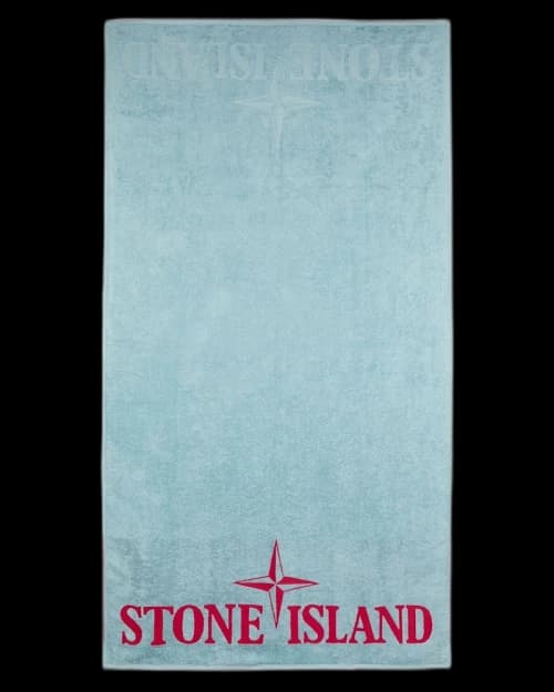 Stone Island Beach Towel Aqua