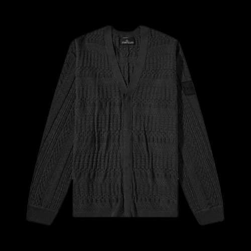 Stone Island Shadow Project Japanese Aran Cardigan 'Black'