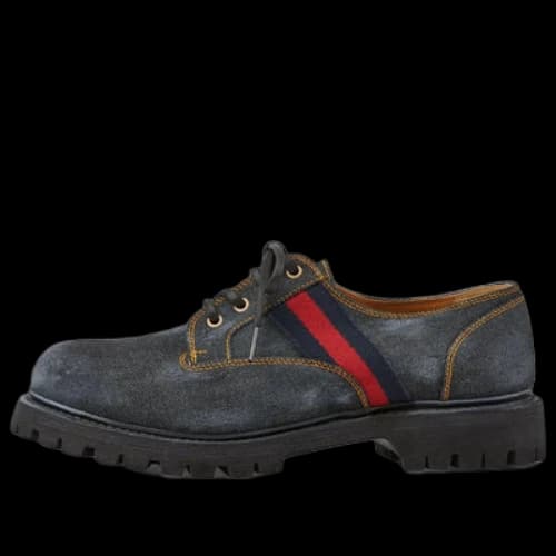 Gucci Denim Derby Shoes 'Navy'