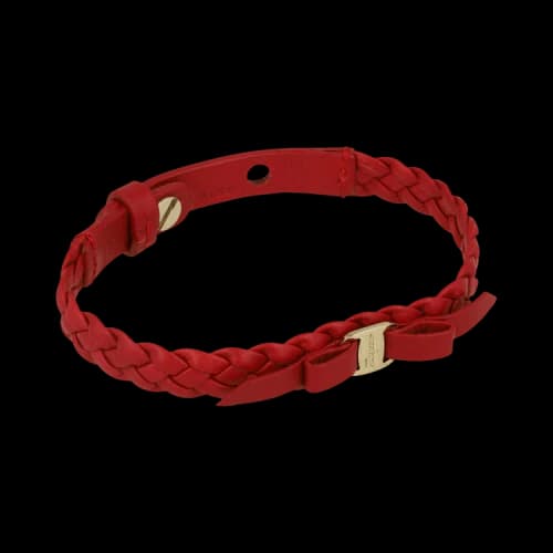 Ferragamo Vara Bow Braided Leather Bracelet 'Multicolor'