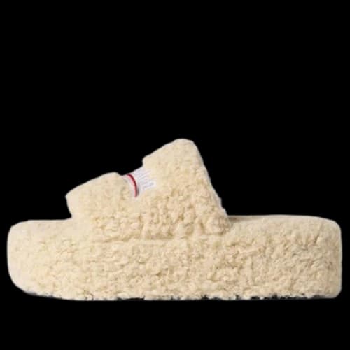 Balenciaga Platform Furry Slides 'Beige' (Women's)