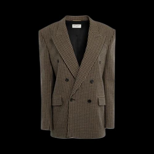 Saint Laurent Vest 'Beige/Black/Maroon'
