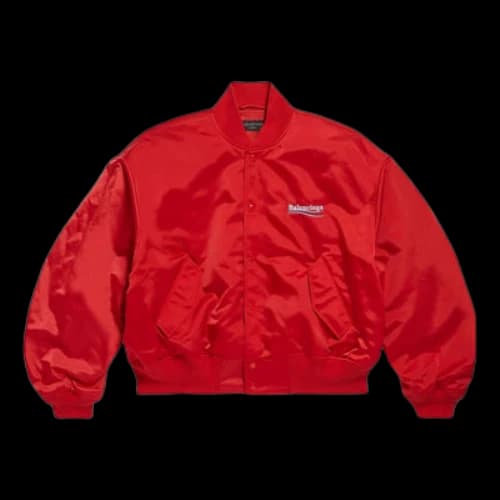 Balenciaga Political Campaign Varsity Jacket 'Red' (Women's)