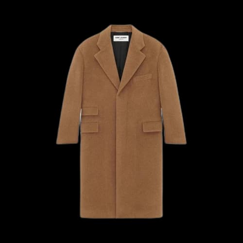 Saint Laurent Manteau Oversize Long Coat 'Beige'