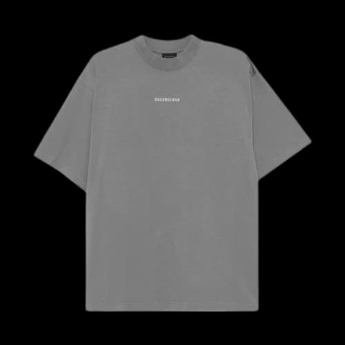 Balenciaga Back Reflective Medium Fit T-Shirt 'Grey/Reflective'