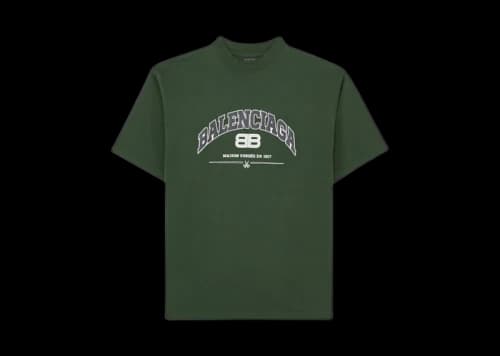 Balenciaga Maison Logo Tee Green