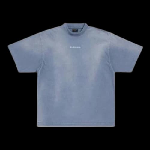 Balenciaga Back T-shirt Medium Fit 'Blue White'