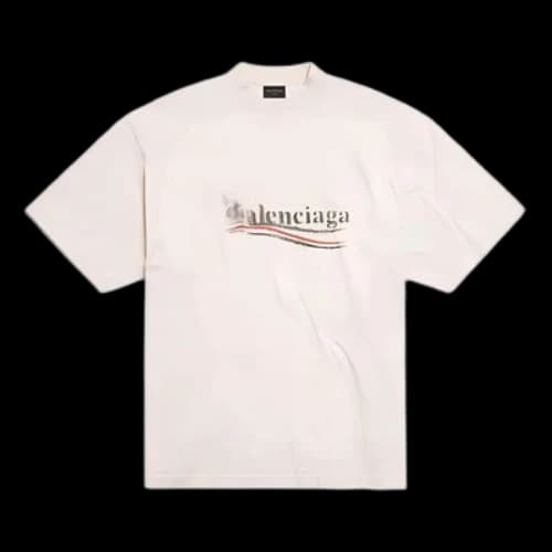 Balenciaga Political Stencil T-shirt 'White Black'