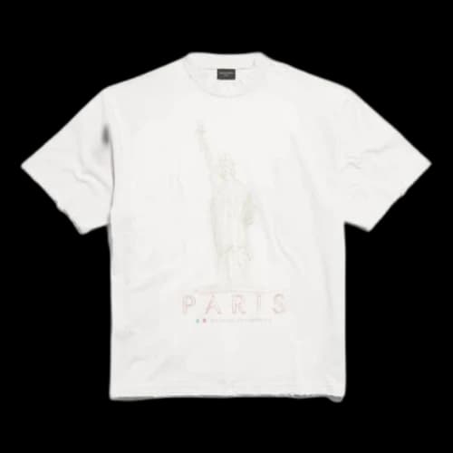 Balenciaga Paris Liberty T-Shirt 'Off White'