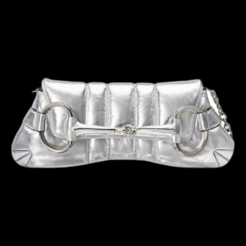 Gucci Horsebit Chain Medium Shoulder Bag 'Silver' (Women's)