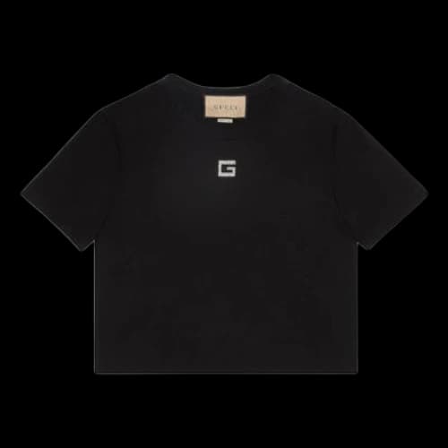 Gucci Cotton jersey T-shirt 'Black White' (Women's)