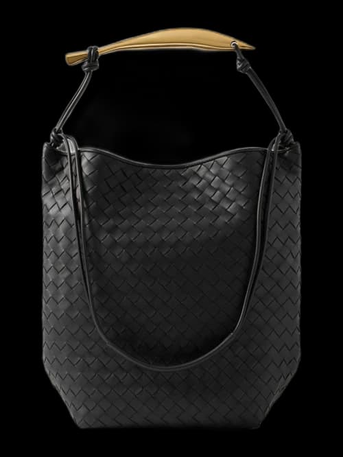 Bottega Veneta Sardine Hobo Bag Black