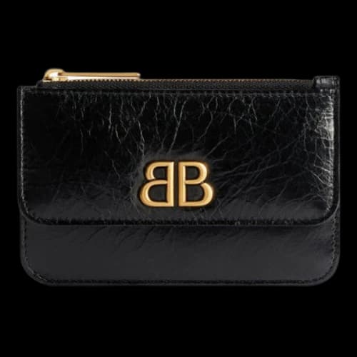 Balenciaga Monaco Long Coin And Card Holder With Flap 'Black' (Women's)